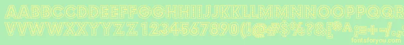 BudmoJigglerBold Font – Yellow Fonts on Green Background