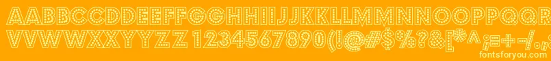 BudmoJigglerBold Font – Yellow Fonts on Orange Background