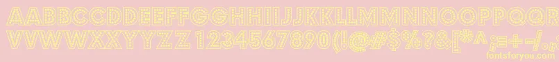 BudmoJigglerBold Font – Yellow Fonts on Pink Background