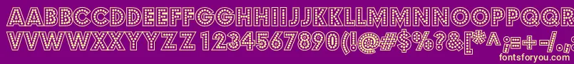 BudmoJigglerBold Font – Yellow Fonts on Purple Background