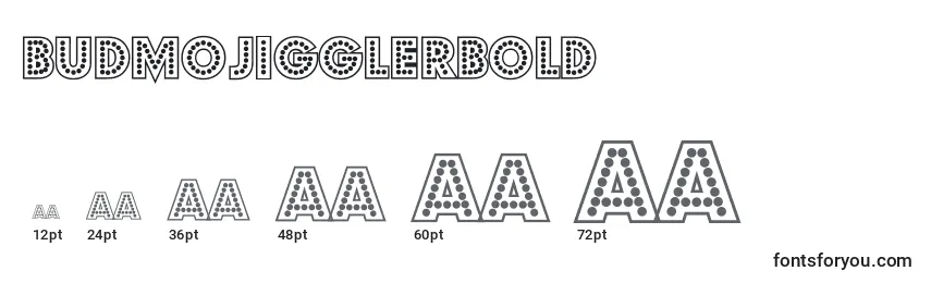 Размеры шрифта BudmoJigglerBold