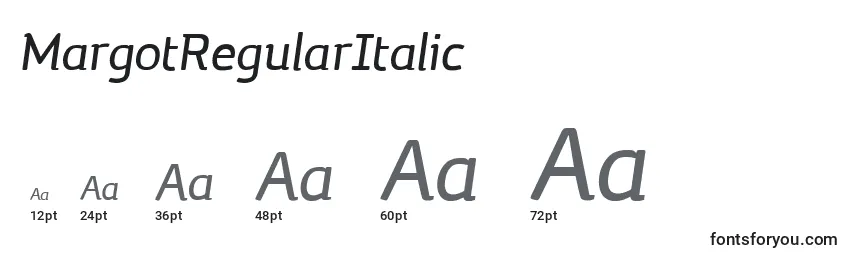 MargotRegularItalic Font Sizes