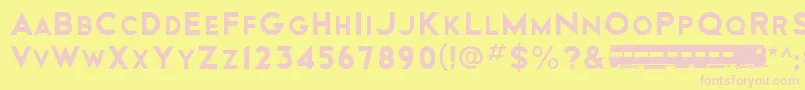 Cityof Font – Pink Fonts on Yellow Background