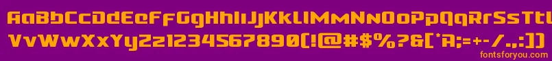 Cobaltalien Font – Orange Fonts on Purple Background