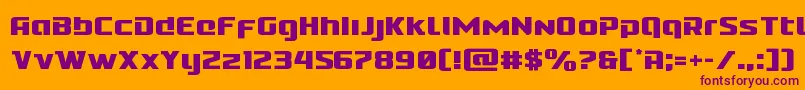 Cobaltalien-fontti – violetit fontit oranssilla taustalla