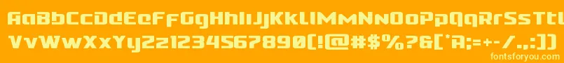 Cobaltalien Font – Yellow Fonts on Orange Background