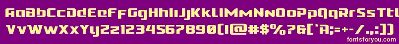 Cobaltalien Font – Yellow Fonts on Purple Background