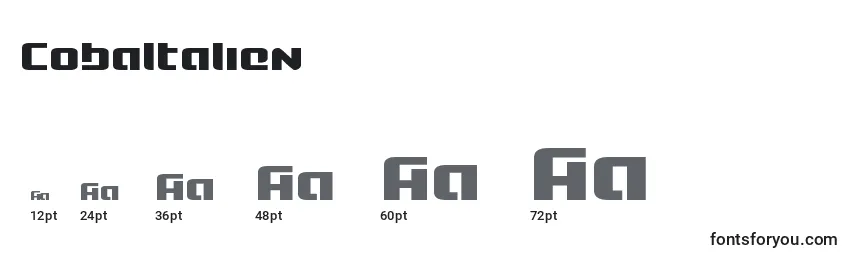 Cobaltalien Font Sizes