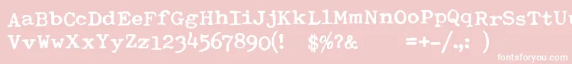 TypewriterRoyal200bold Font – White Fonts on Pink Background