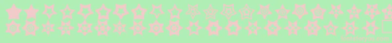 Starthings Font – Pink Fonts on Green Background