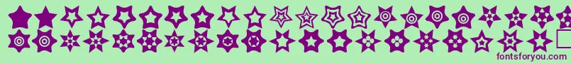 Starthings Font – Purple Fonts on Green Background