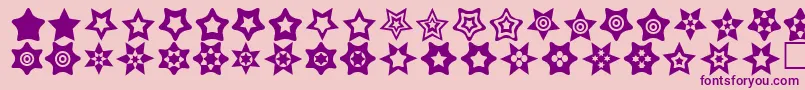 Starthings Font – Purple Fonts on Pink Background