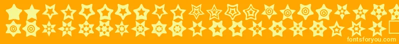 Starthings Font – Yellow Fonts on Orange Background