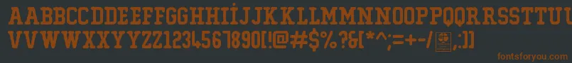 Шрифт TypoCollegeErodedDemo – коричневые шрифты на чёрном фоне