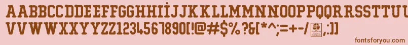 フォントTypoCollegeErodedDemo – ピンクの背景に茶色のフォント