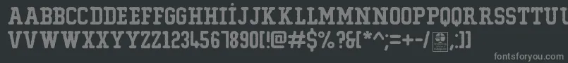Fonte TypoCollegeErodedDemo – fontes cinzas em um fundo preto
