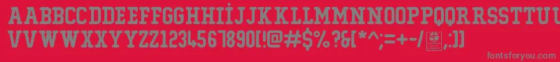 TypoCollegeErodedDemo Font – Gray Fonts on Red Background