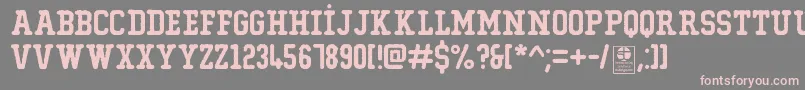 フォントTypoCollegeErodedDemo – 灰色の背景にピンクのフォント