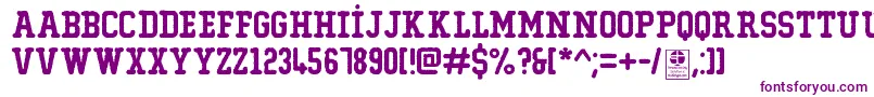 TypoCollegeErodedDemo Font – Purple Fonts on White Background