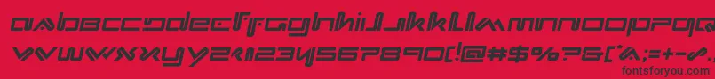 Xephyrsemital-fontti – mustat fontit punaisella taustalla