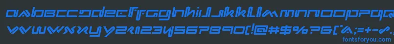 Шрифт Xephyrsemital – синие шрифты на чёрном фоне