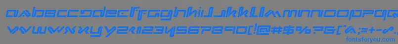 Шрифт Xephyrsemital – синие шрифты на сером фоне