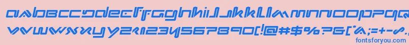 Xephyrsemital-fontti – siniset fontit vaaleanpunaisella taustalla