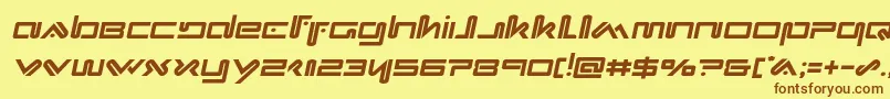 Xephyrsemital Font – Brown Fonts on Yellow Background