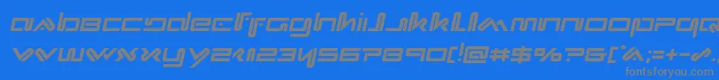Czcionka Xephyrsemital – szare czcionki na niebieskim tle