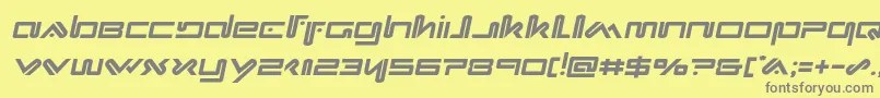 Xephyrsemital-Schriftart – Graue Schriften auf gelbem Hintergrund