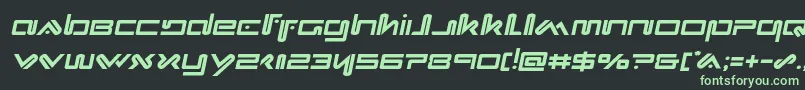 Xephyrsemital-fontti – vihreät fontit mustalla taustalla