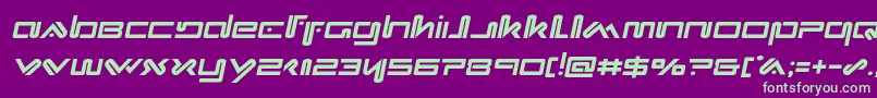 Xephyrsemital Font – Green Fonts on Purple Background