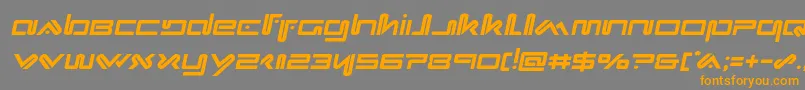 Xephyrsemital Font – Orange Fonts on Gray Background