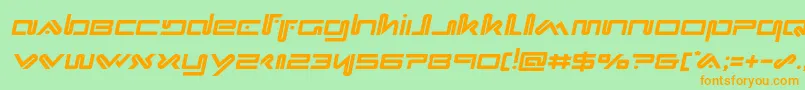 Xephyrsemital Font – Orange Fonts on Green Background