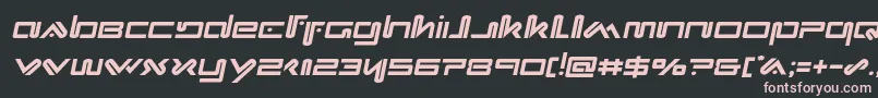 Fonte Xephyrsemital – fontes rosa em um fundo preto