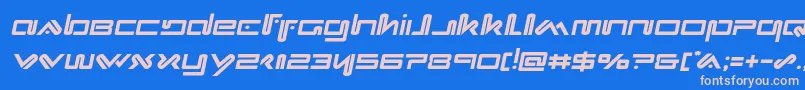 Fonte Xephyrsemital – fontes rosa em um fundo azul