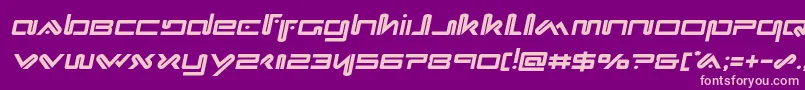 Xephyrsemital-fontti – vaaleanpunaiset fontit violetilla taustalla