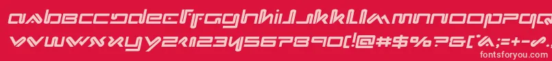 フォントXephyrsemital – 赤い背景にピンクのフォント