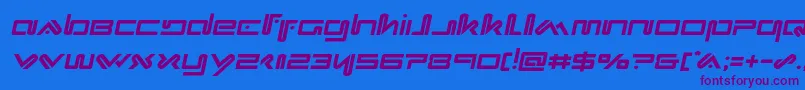 Fonte Xephyrsemital – fontes roxas em um fundo azul