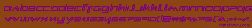 Xephyrsemital-fontti – violetit fontit ruskealla taustalla