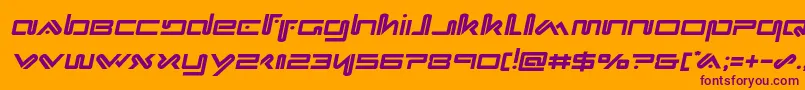 Xephyrsemital Font – Purple Fonts on Orange Background