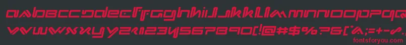 Czcionka Xephyrsemital – czerwone czcionki na czarnym tle