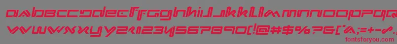 Xephyrsemital-Schriftart – Rote Schriften auf grauem Hintergrund