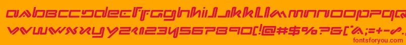 Xephyrsemital Font – Red Fonts on Orange Background