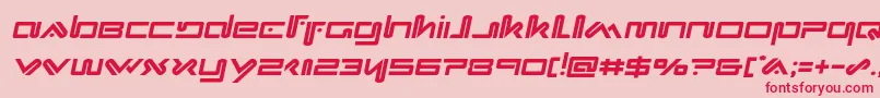 Xephyrsemital-fontti – punaiset fontit vaaleanpunaisella taustalla