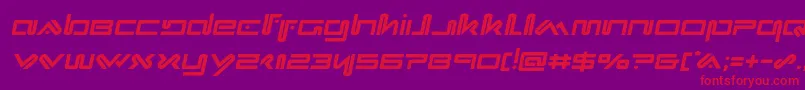 Police Xephyrsemital – polices rouges sur fond violet