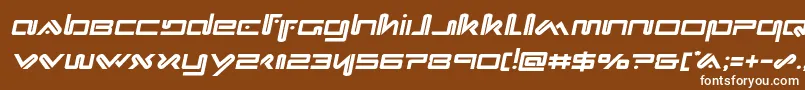 Xephyrsemital-fontti – valkoiset fontit ruskealla taustalla