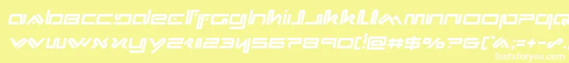 Xephyrsemital Font – White Fonts on Yellow Background