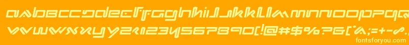Шрифт Xephyrsemital – жёлтые шрифты на оранжевом фоне