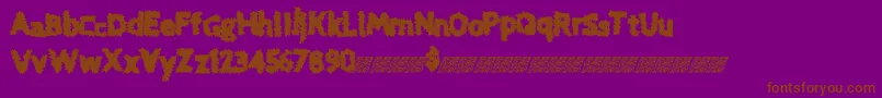 fuente Bitetyme – Fuentes Marrones Sobre Fondo Morado